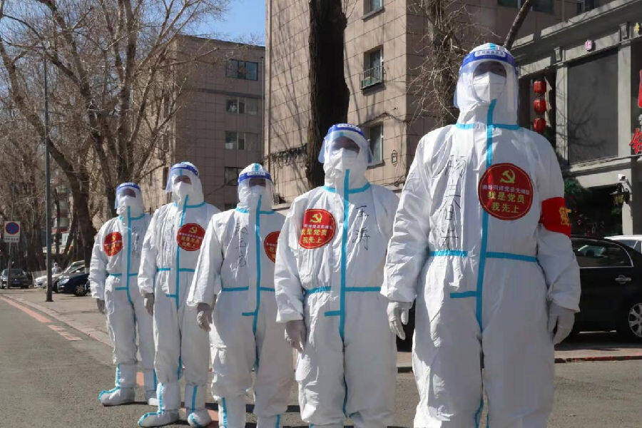 吉林通榆县325名支援长春抗疫志愿者凯旋