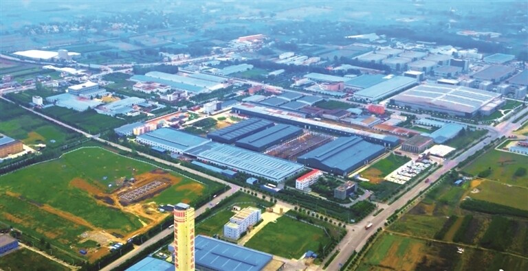 唐河县产业集聚区鸟瞰图