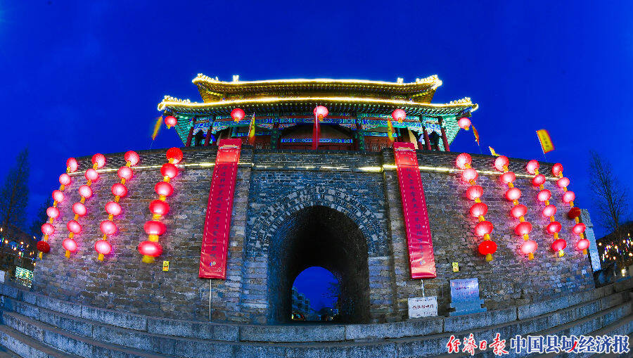 江苏连云港海州区华灯璀璨耀古城