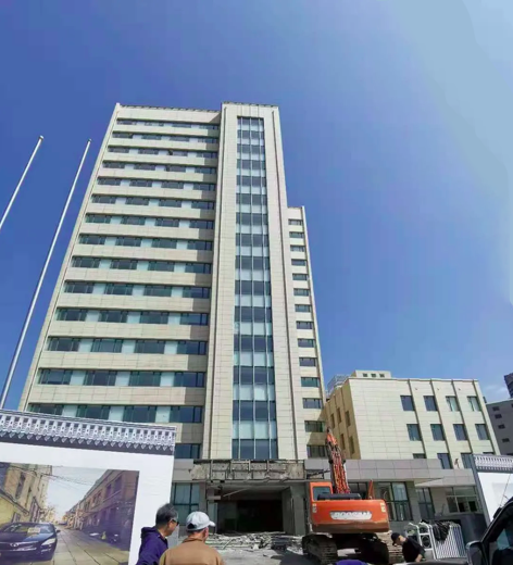 海润大厦拆除工作现场