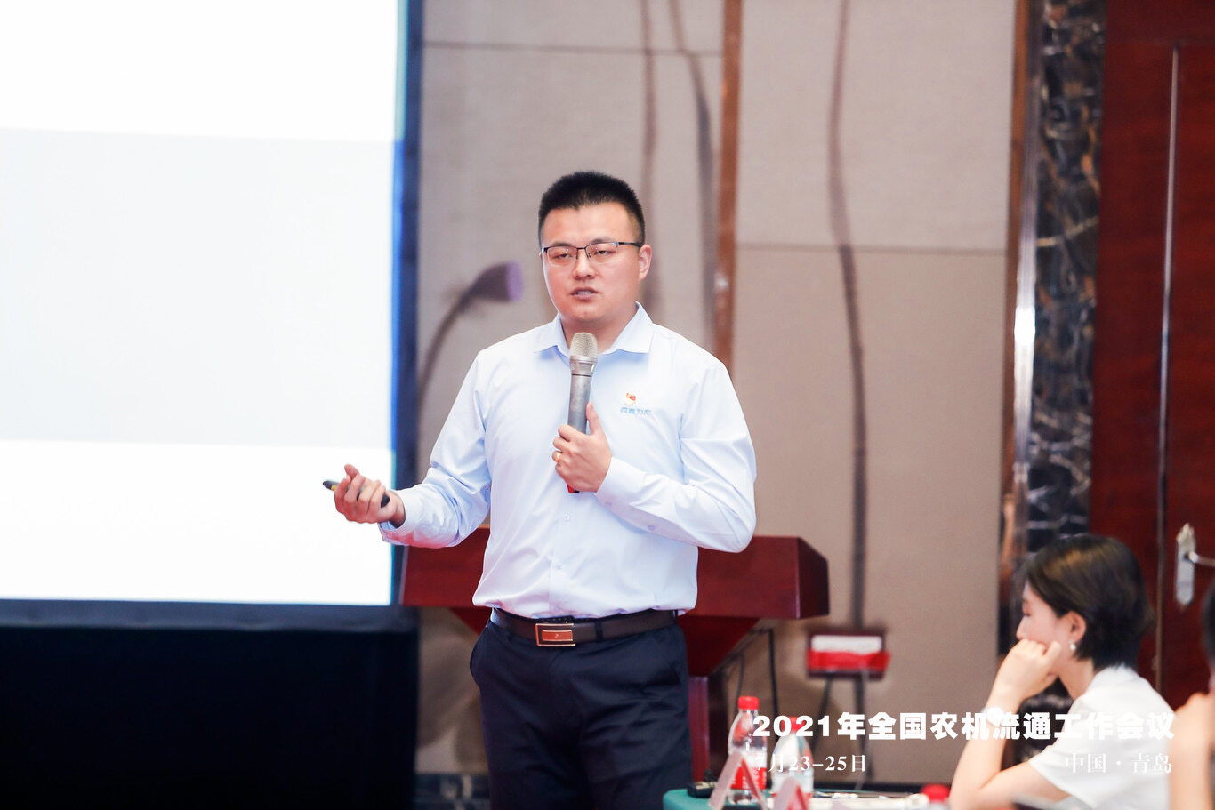 四季为农(济南)互联网技术有限公司总经理朱飞发言(柳彤 摄)