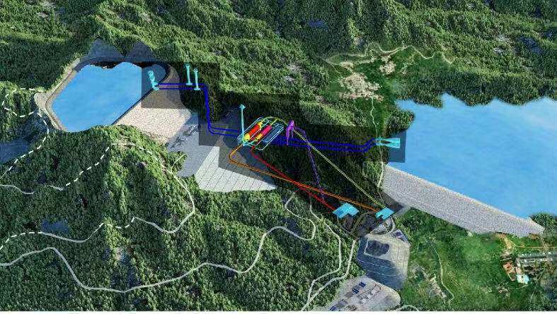 潍坊抽水蓄能电站鸟瞰图 (李长伟 摄)
