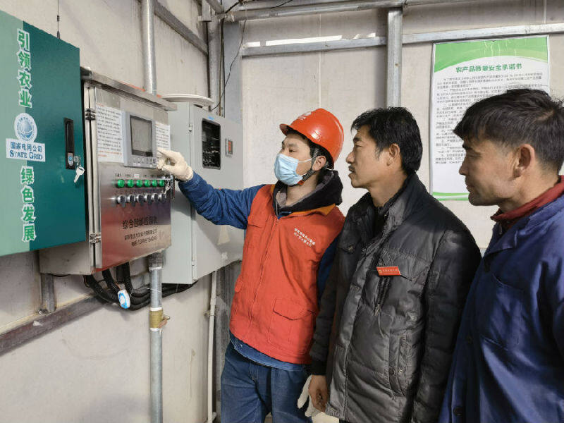 乌鲁木齐县供电公司水西沟供电所工作人员正在检查用电线路 （查燕荣 摄）