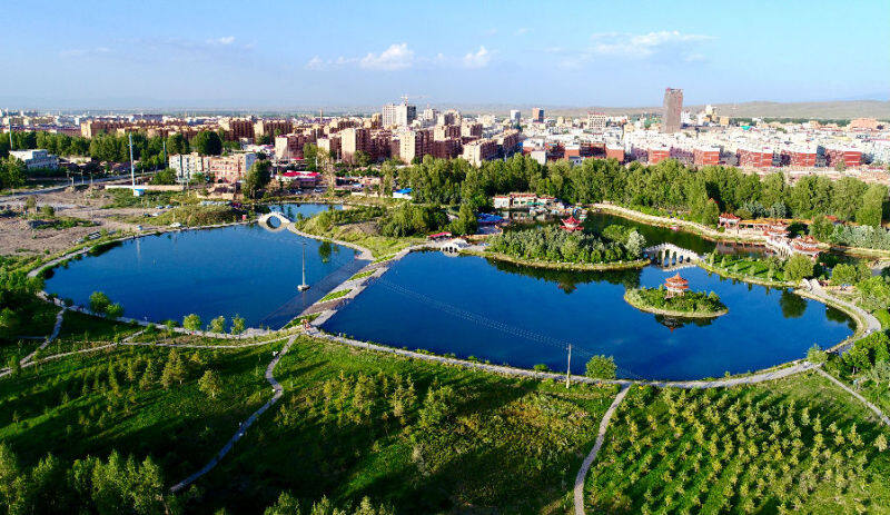 民乐县城(赵建军 摄)