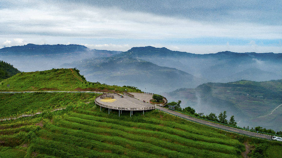 金堂龚家山观景台(金文旅 摄)
