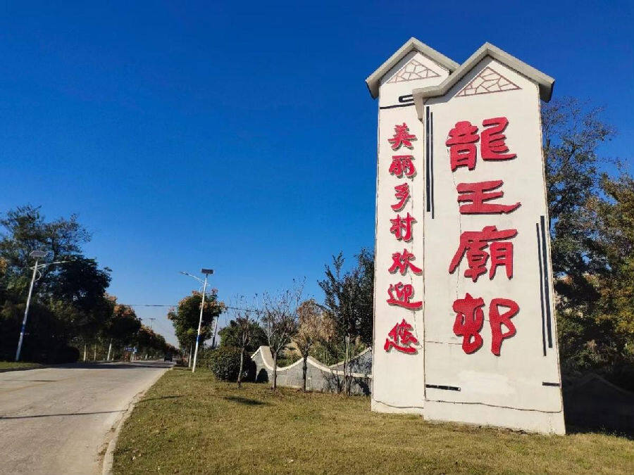 龙庙村路标牌(徐建光  摄)
