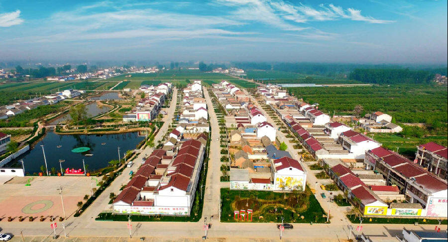 泗县大庄镇曙光村鸟瞰 (吴天元 摄)