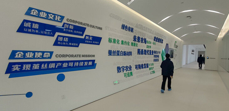 嵊州陌桑高科股份有限公司文化墙一角 (曾庆华 摄)