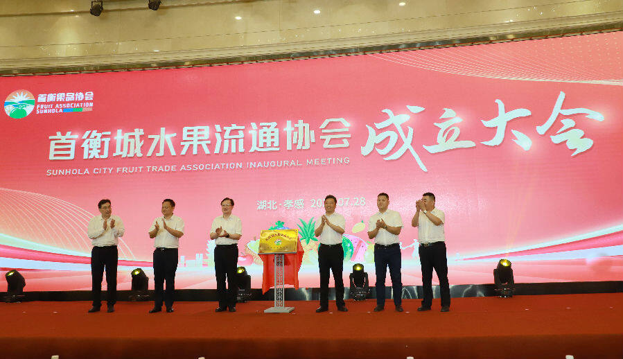 图为首衡城水果流通协会揭牌仪式现场（李文艺 摄）