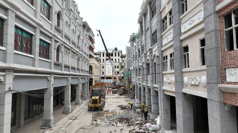 骑楼城城市更新—旅游基础设施综合提升项目施工进度持续加快（麦好明 摄）