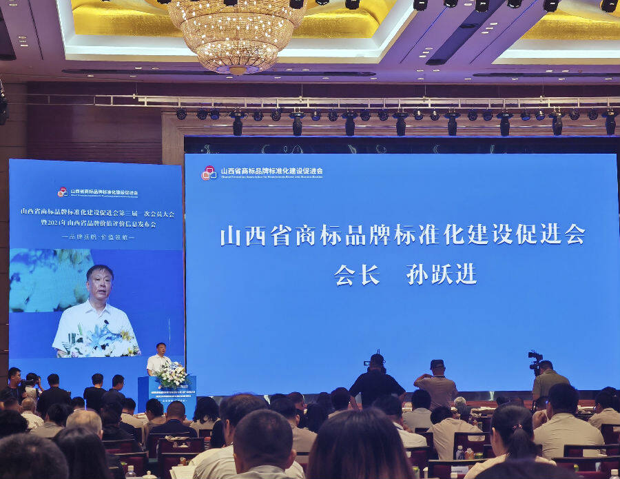 山西省品促会会长孙跃进现场发言（霍芮 摄）