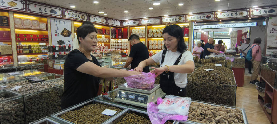 磐安浙八味药材城交易区一览 （曾庆华 摄）