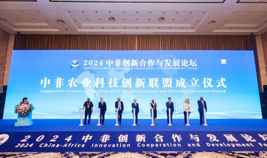 “中非农业科技创新合作联盟”启动现场 （雷灿 摄）