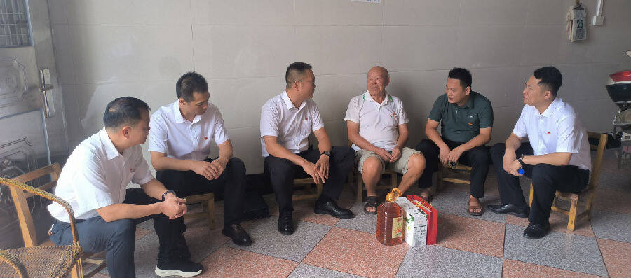 党员走访慰问定福村老人（刘昊 摄）