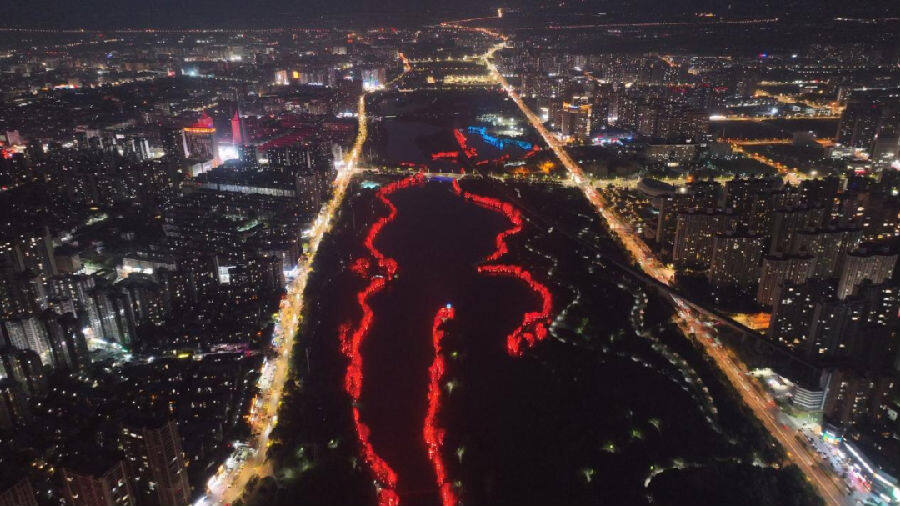 《槐荫船说》路线航拍图（宓天鹏 摄）