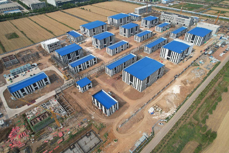 方舟创园（肥城）新型化工产业园区项目建设现场（于学山 摄）