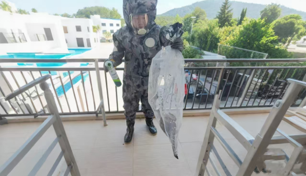 已经拆除的马蜂窝（王旭 摄）