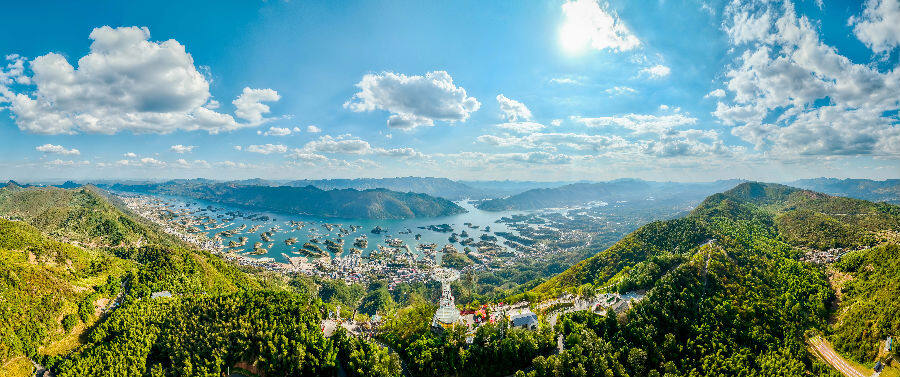 仙岛湖景区航拍图（陈际际 摄）