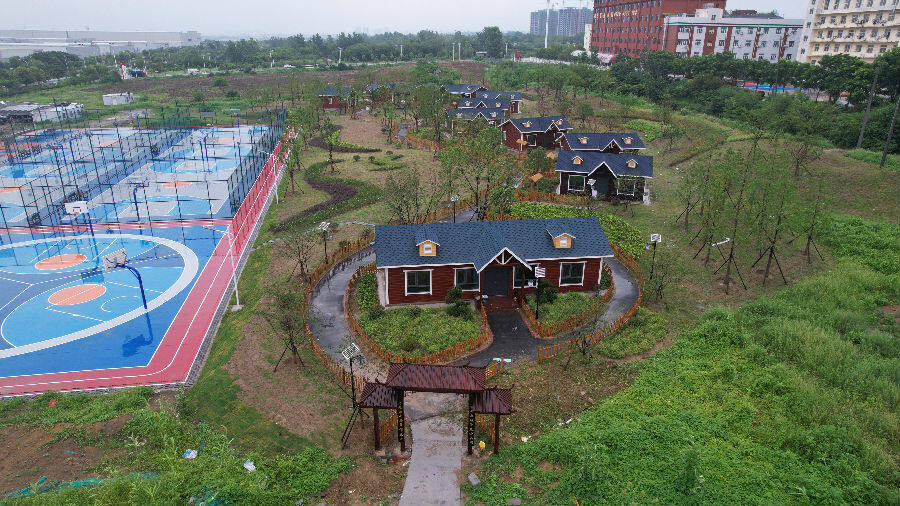 团林铺镇石堰村投资兴建的木屋民宿区（陆华清 摄）