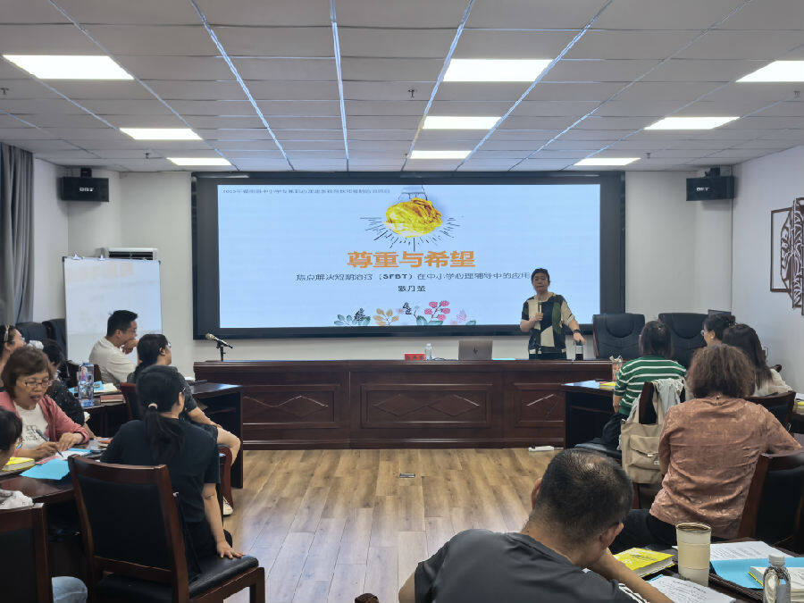 焦点解决短期治疗在中小学辅导中的应用（马克茹 摄）