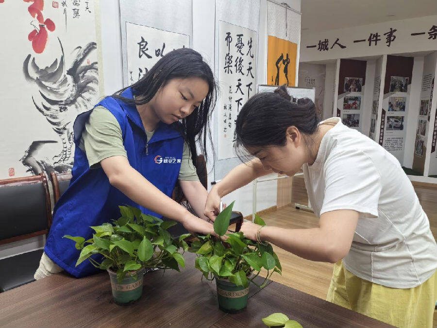 昌盛社区开设技能培训课。（汪雅婷 摄）