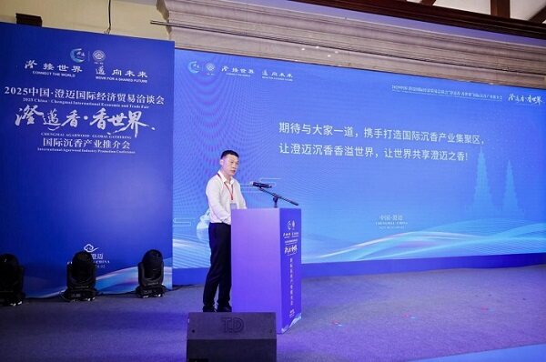 中共澄迈县委副书记、县人民政府县长徐涛致辞（陈建峰 摄）