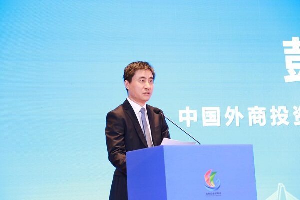 中国外商投资企业协会常务副会长彭伟致辞（陈建峰 摄）
