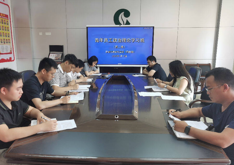 常态化组织开展青年员工政治理论学习。（刘健 摄）