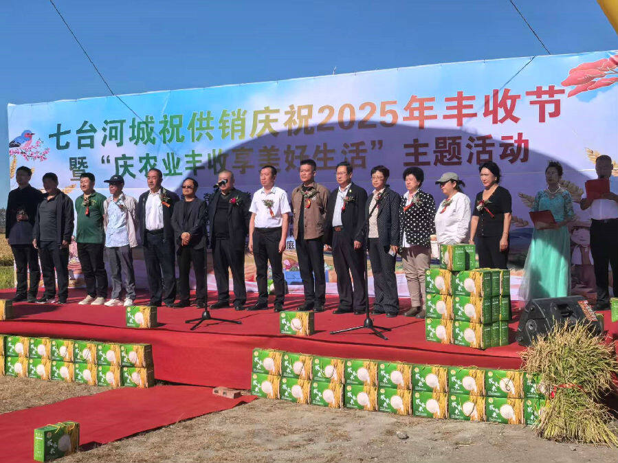 杏树朝鲜族乡共庆水稻丰收活动现场（王长辉 摄）