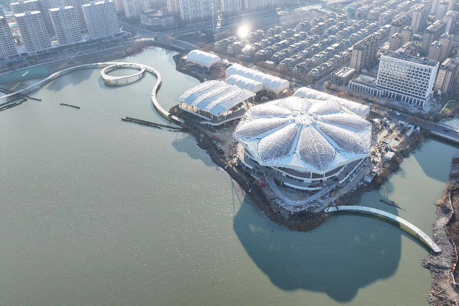 湖州国际红土网球中心鸟瞰图(何伟卫 摄) 湖州国际红土网球中心鸟瞰图(何伟卫 摄)